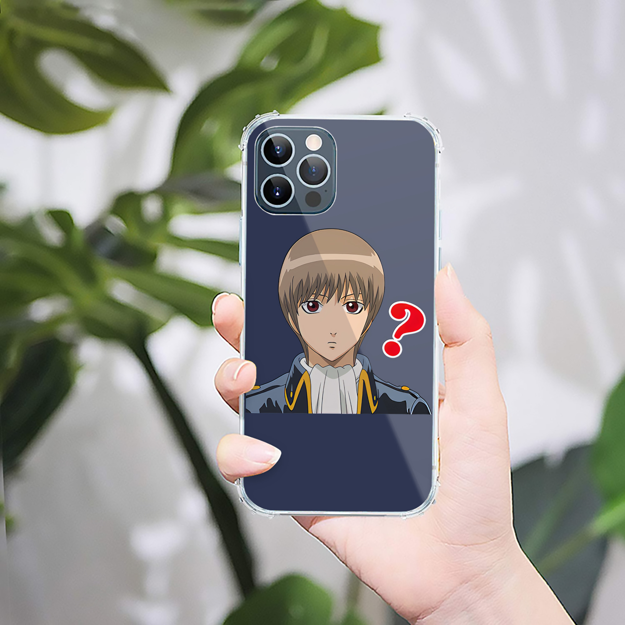 （画像用） ぎんたま 坂田銀時（さかたぎんとき） 神楽 志村新八（しむら しんぱち） GINTAMA Sakata Gintoki Kagura Shimura Shinpachi 【iPhone 12シリーズ対応】透明スマホケース（クリアソフトケース）